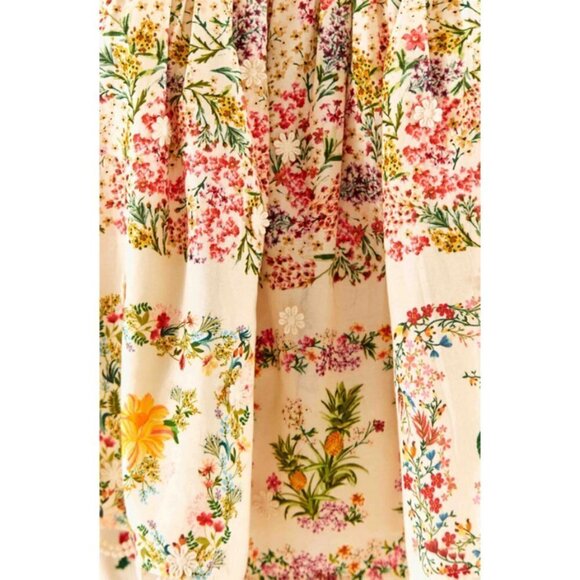 💕FARM RIO💕 Delicate Forest Scarves Blouse ~ Micro Floral Print Small NWT - Picture 11 of 16